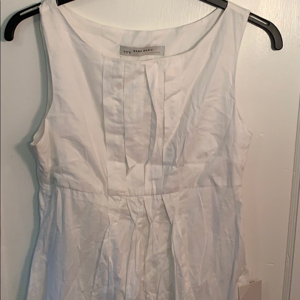 ZARA Basic White Summer Dress Brand New